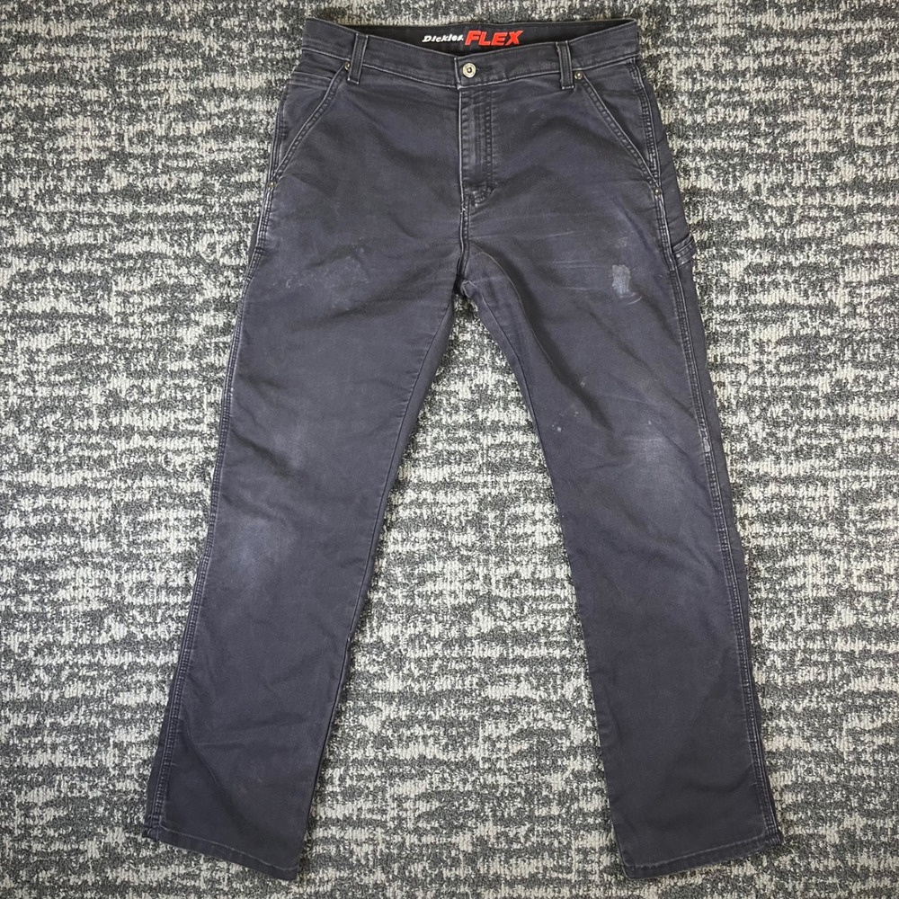 Dickies Carpenter Pants Mens 32x31 Black Flex Tough Max Workwear Utility Pockets
